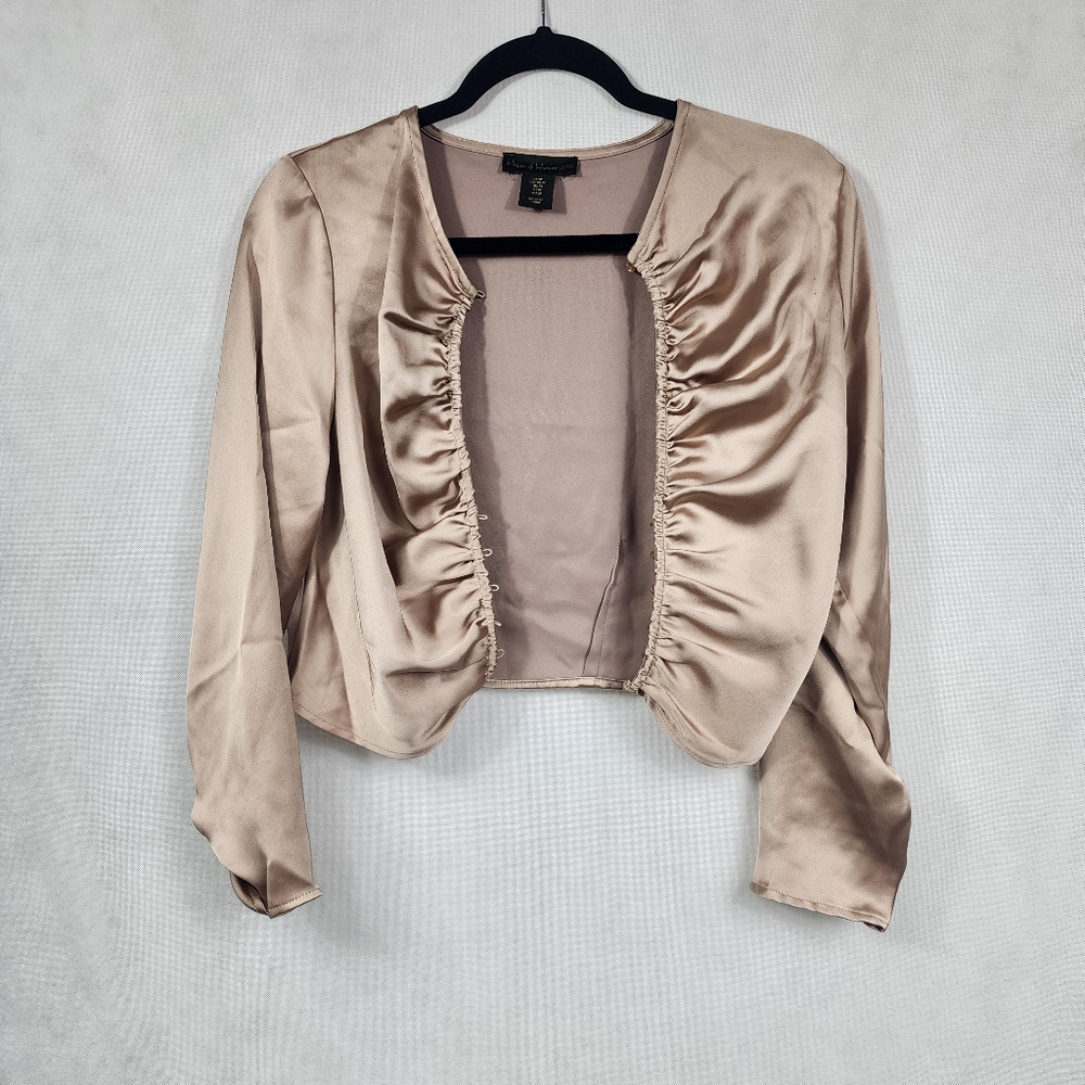 House of Harlow Revolve Satin Ruched Gold Top - Picture 2 of 5